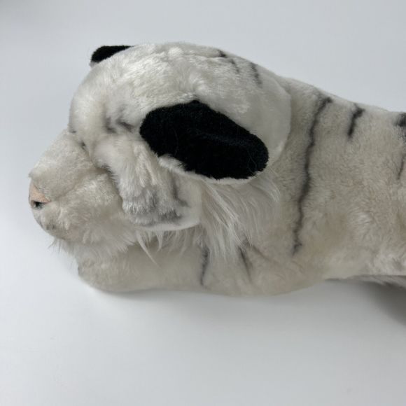 FAO Schwartz 2004 Realistic White Asian Tiger Pink Eyes Stuffed Animal 17” Rare* - Picture 9 of 16
